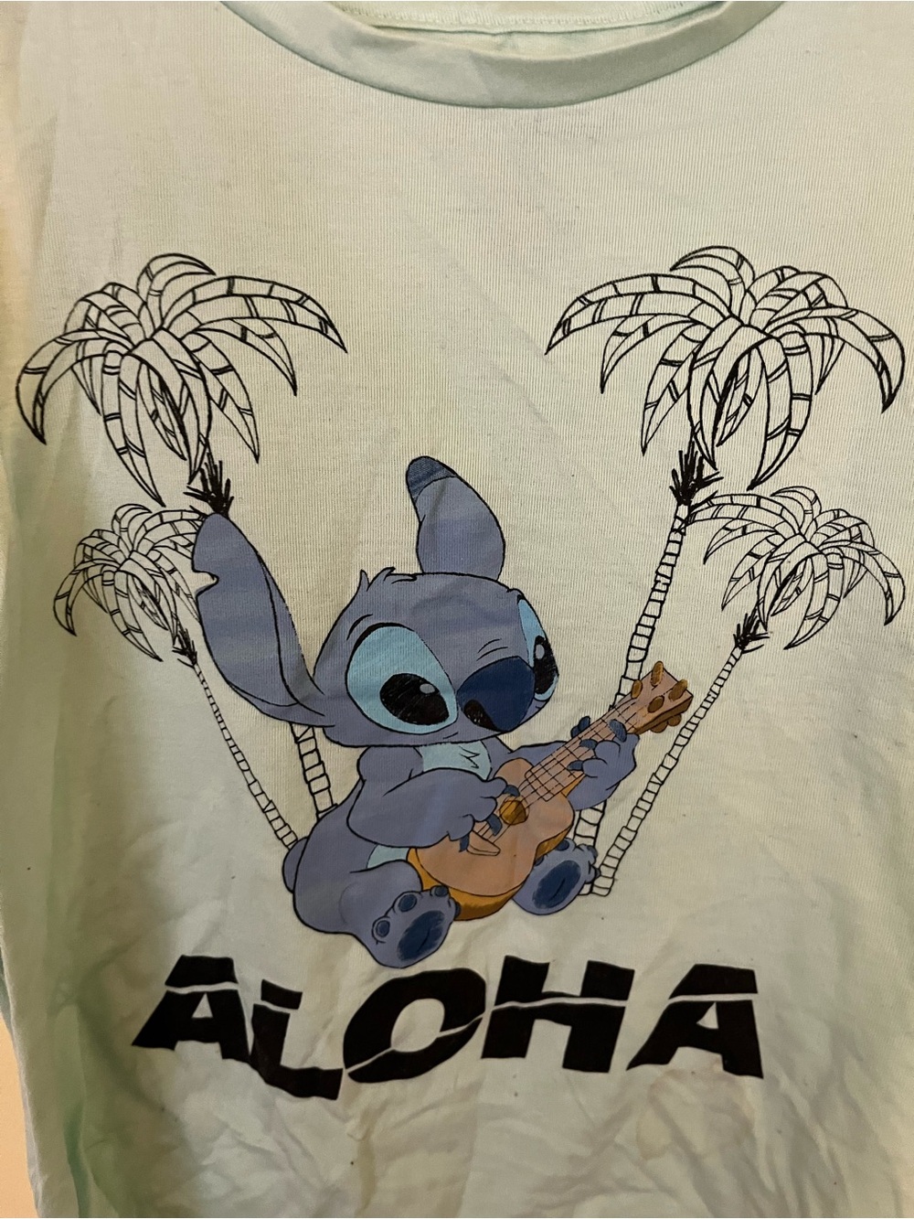 Disney Light Blue Stitch Aloha Graphic Tank Girls XS - Picture 2 of 4